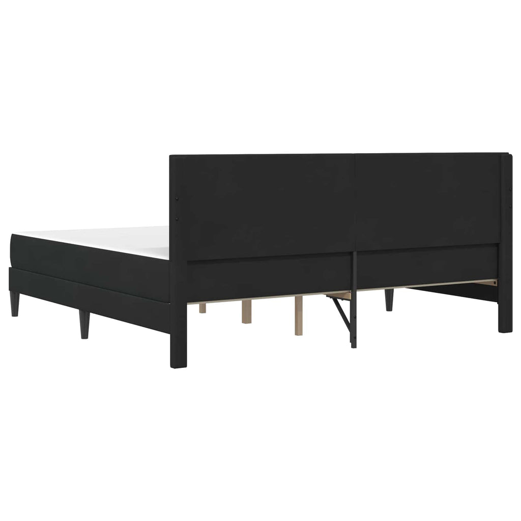 vidaXL Rama łóżka z materacem Z zagłówkiem Czarny 180 x 200 cm Aksamit
