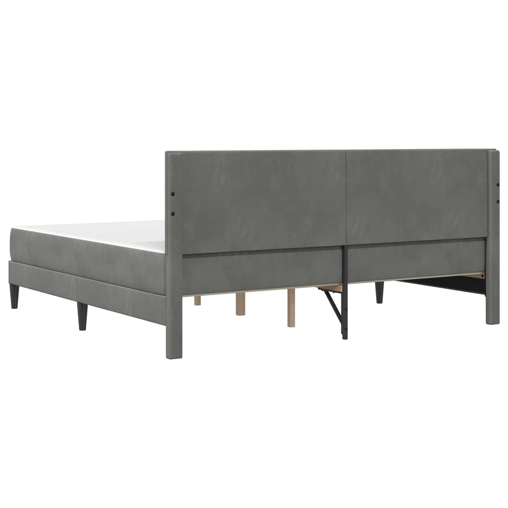 vidaXL Rama łóżka z materacem Ciemnoszary 200 x 200 cm Aksamit