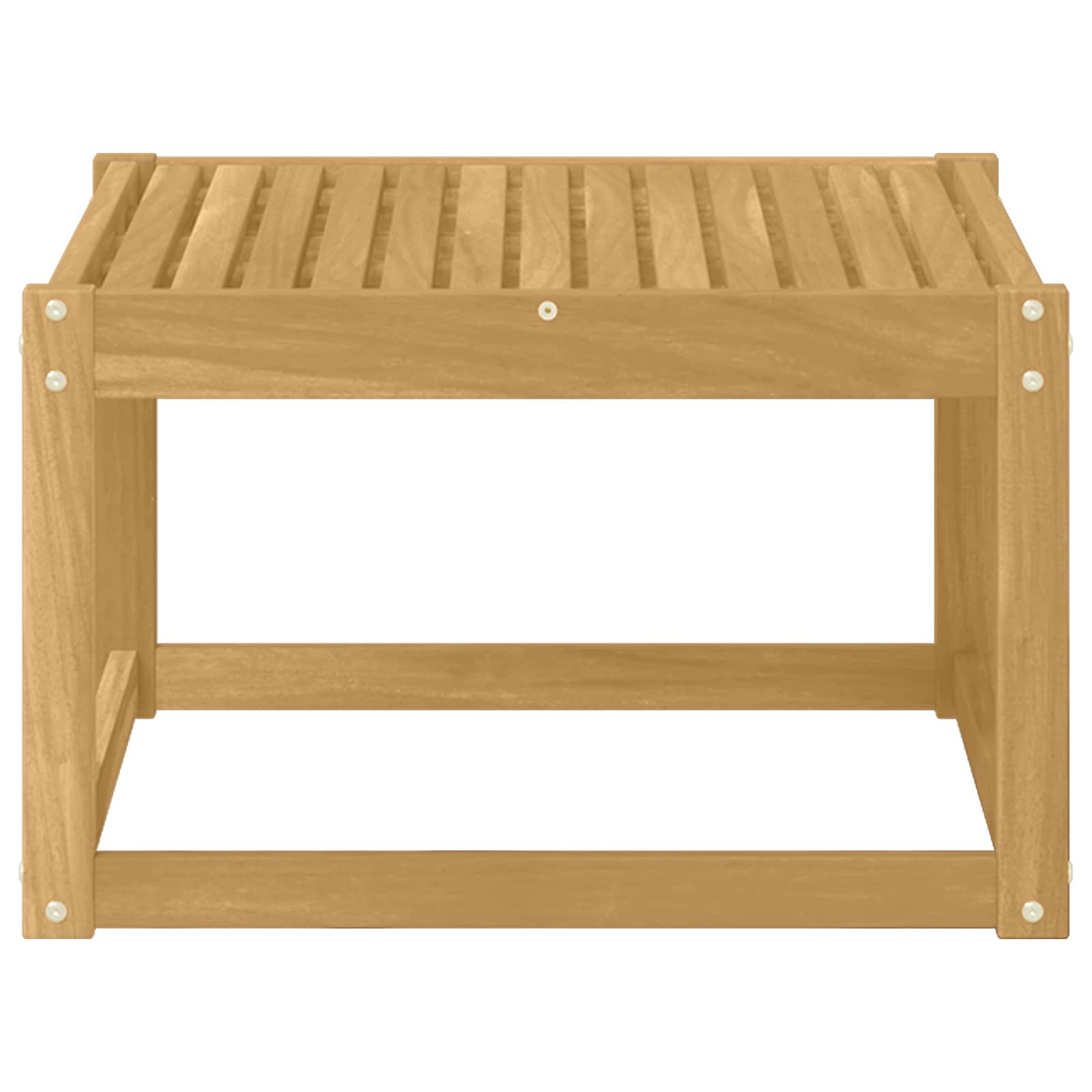 vidaXL Stół na Zewnątrz Lite Drewno Akacji Biały 59 x 59 x 37 cm
