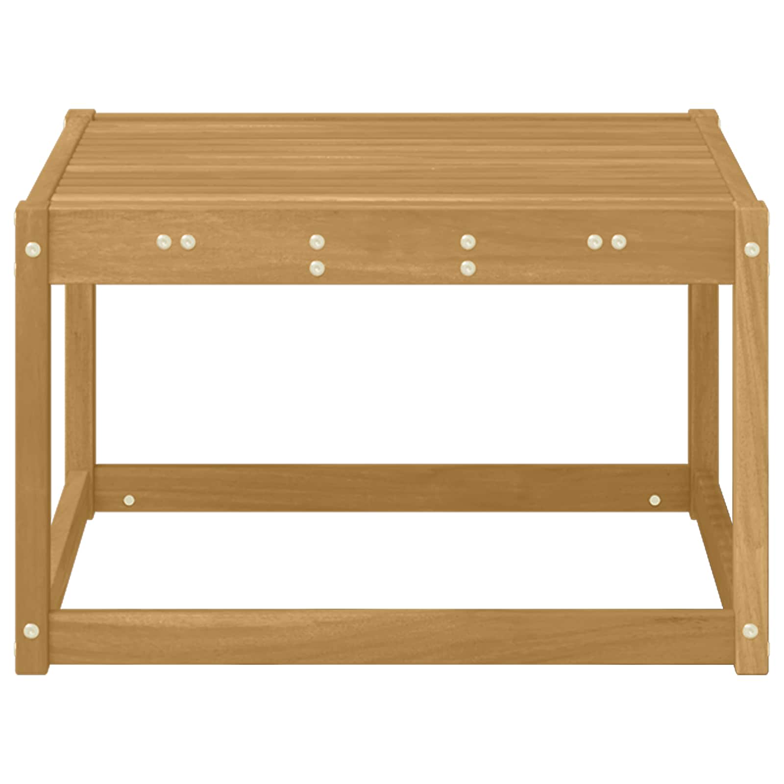 vidaXL Stół na Zewnątrz Lite Drewno Akacji Biały 59 x 59 x 37 cm