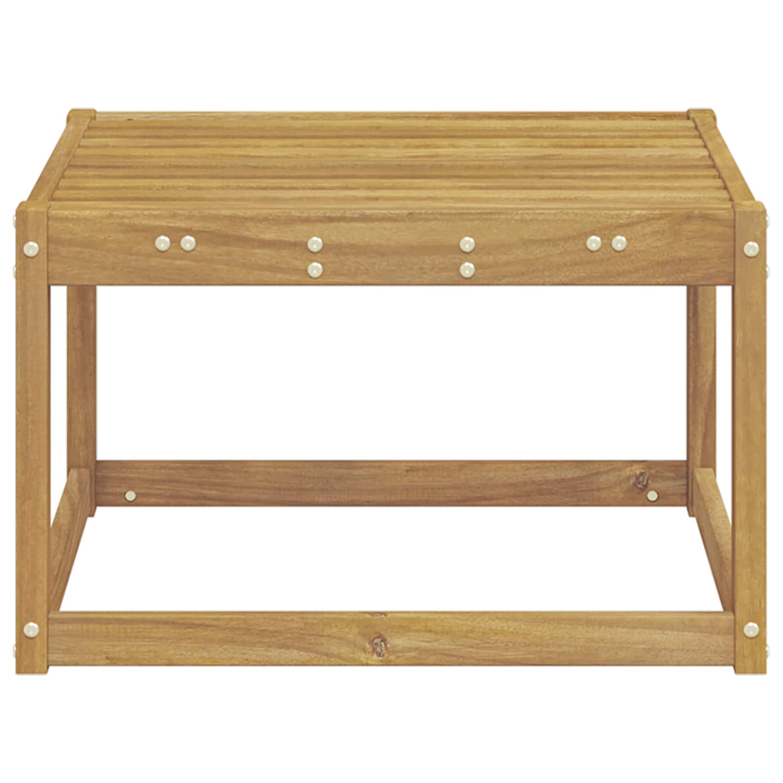 vidaXL Outdoor Hocker Lite Drewno Akacji Biały 59 x 59 x 37 cm