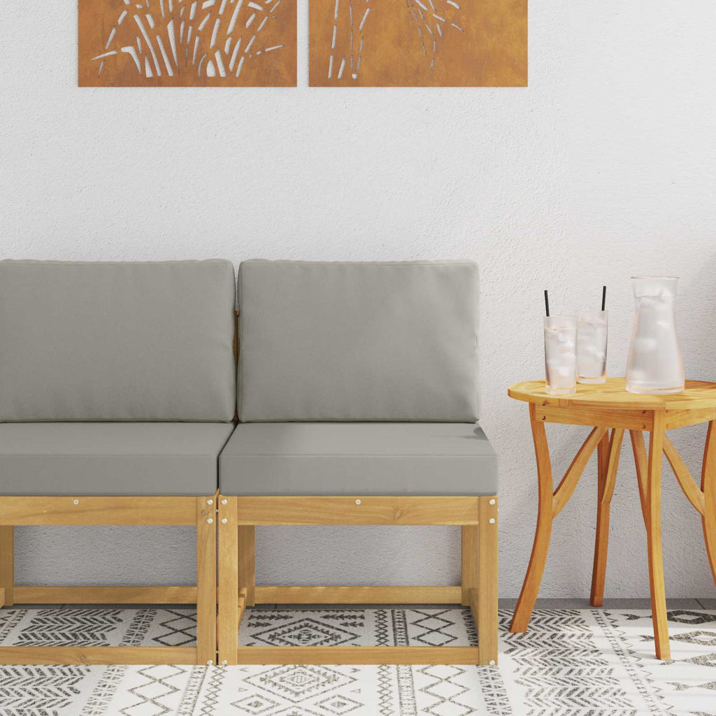 vidaXL Zestaw sof na zewnątrz Biały i jasnoszary 59 x 63 x 73 cm
