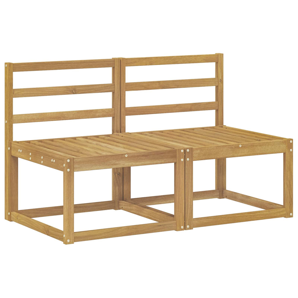 vidaXL 2 Sztuka Środkowa sofa ogrodowa Lite Drewno Akacji Biały