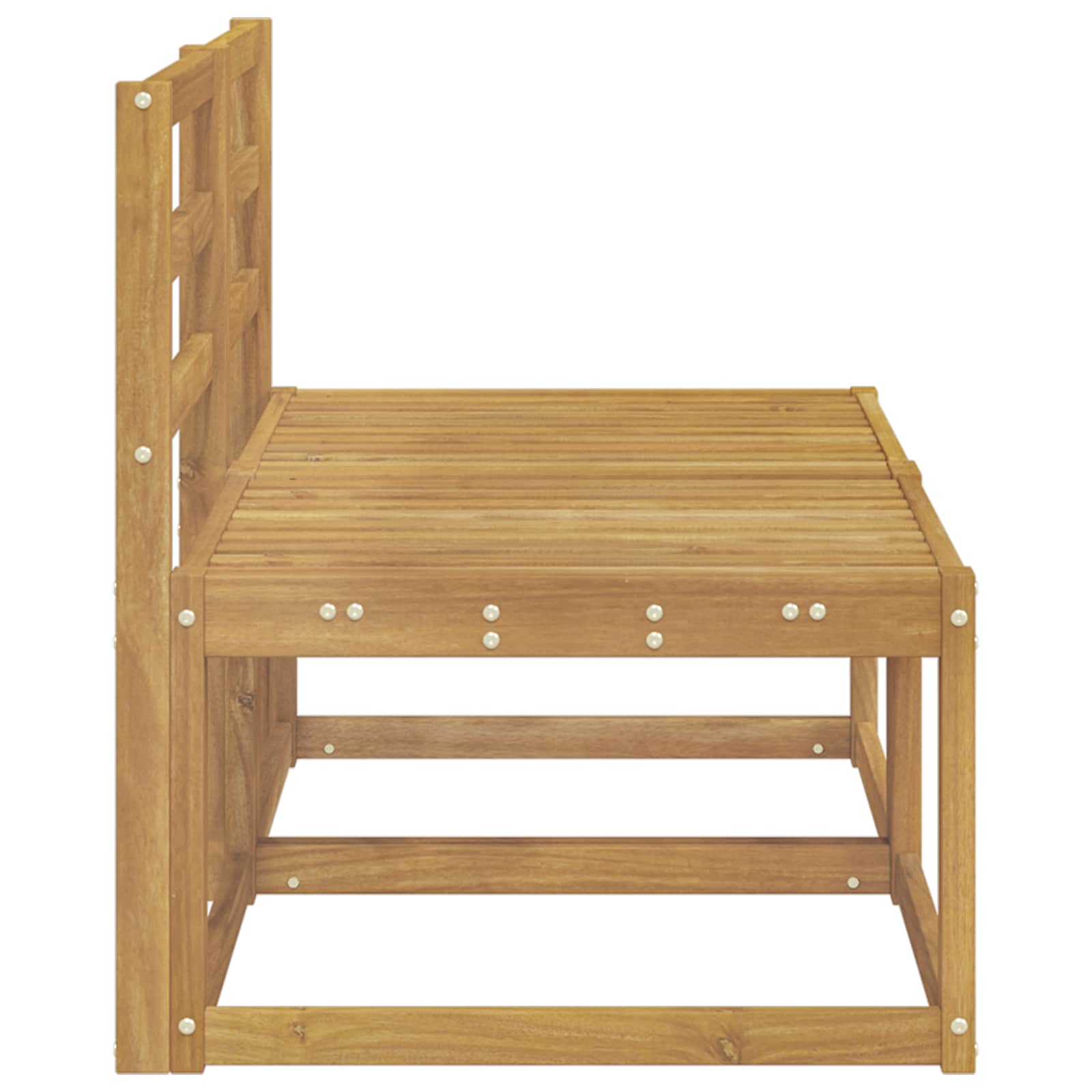 vidaXL 2 Sztuka Środkowa sofa ogrodowa Lite Drewno Akacji Biały