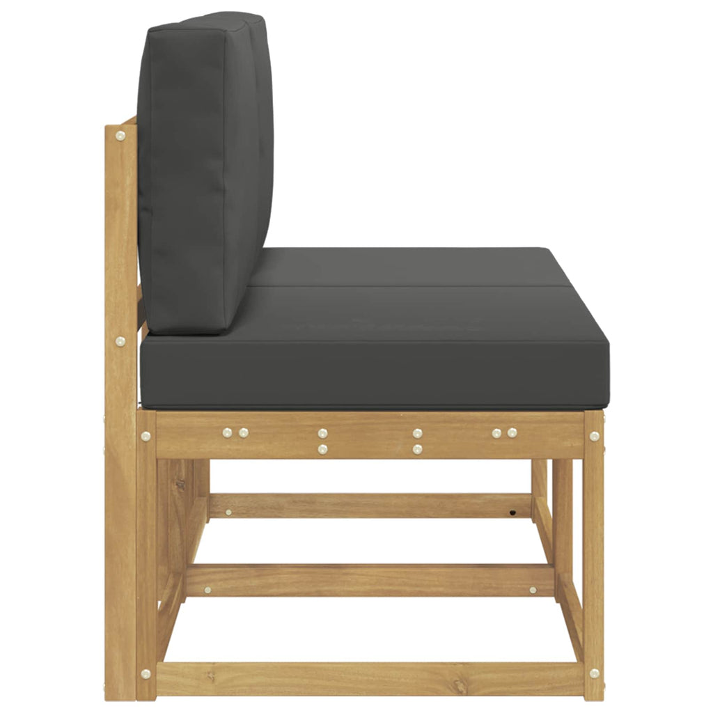 vidaXL 2 Sztuka Środkowa sofa ogrodowa Lite Drewno Akacji Biały