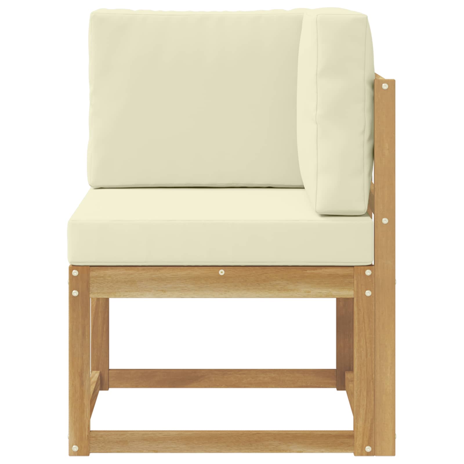 vidaXL Sofa narożna na zewnątrz Lite Drewno Akacji Biały