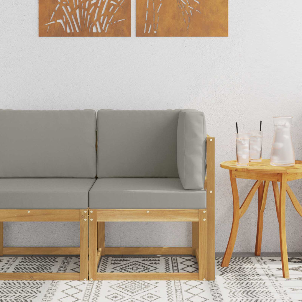 vidaXL Zestaw sof na zewnątrz Biały i jasnoszary 51 x 54 x 73 cm
