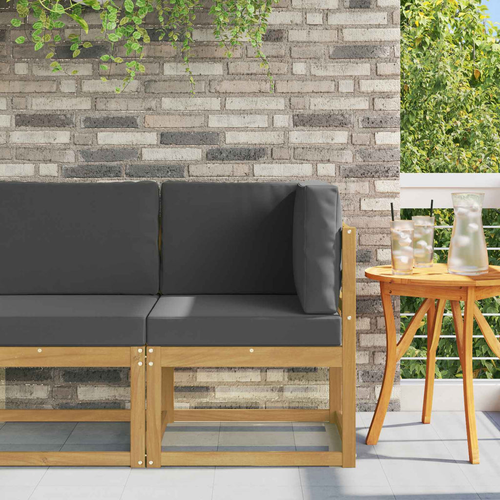 vidaXL Sofa narożna na zewnątrz Lite Drewno Akacji Biały