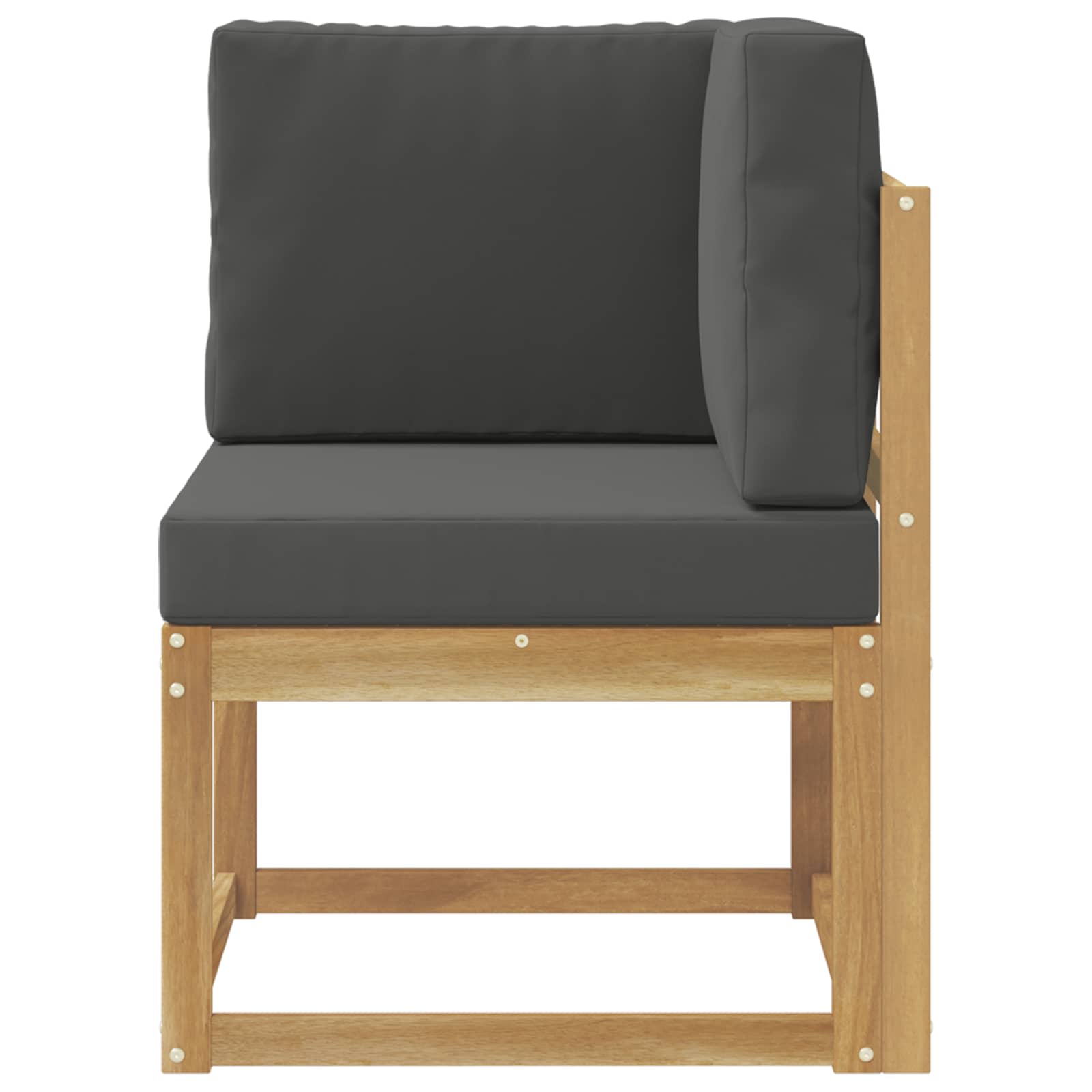 vidaXL Sofa narożna na zewnątrz Lite Drewno Akacji Biały