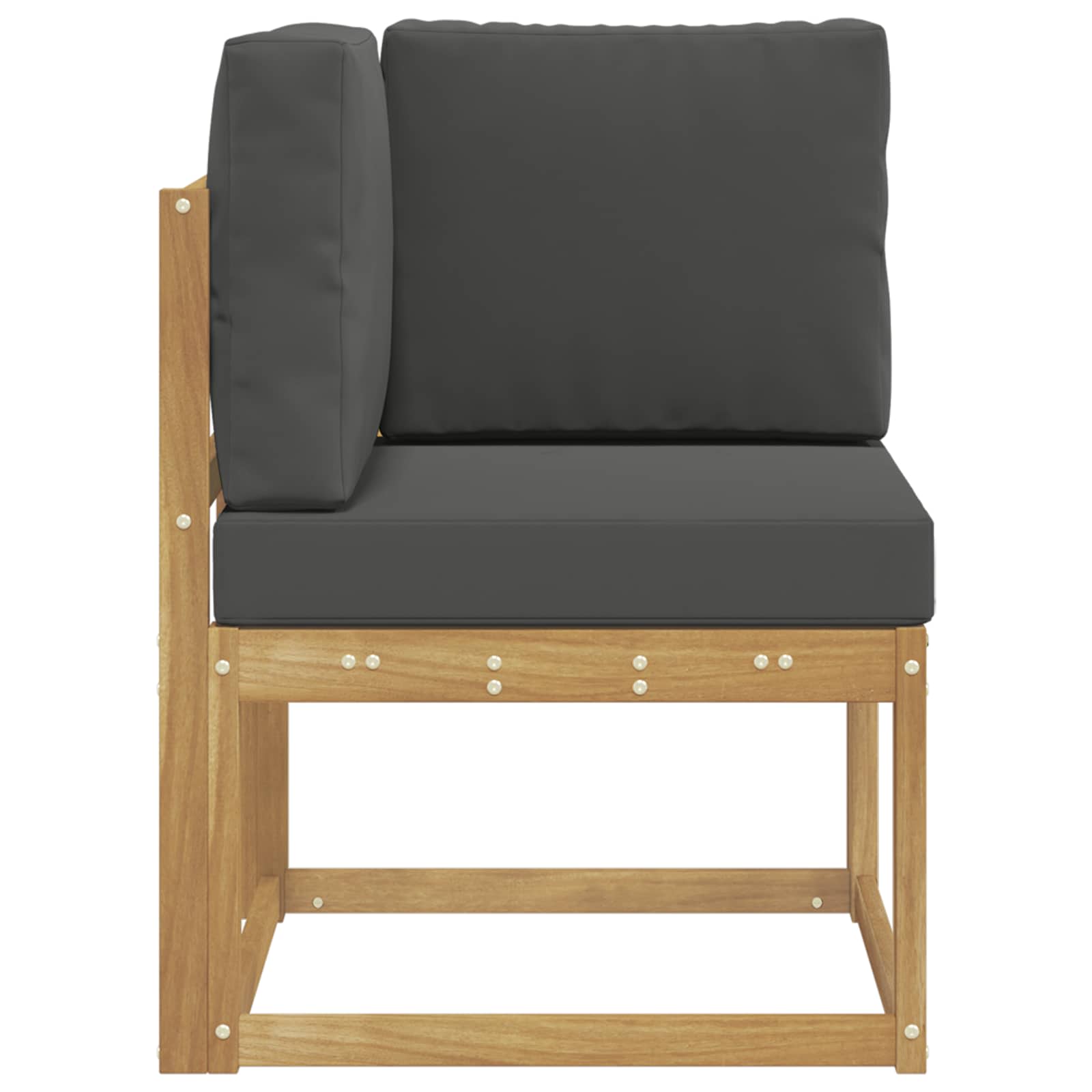 vidaXL Sofa narożna na zewnątrz Lite Drewno Akacji Biały