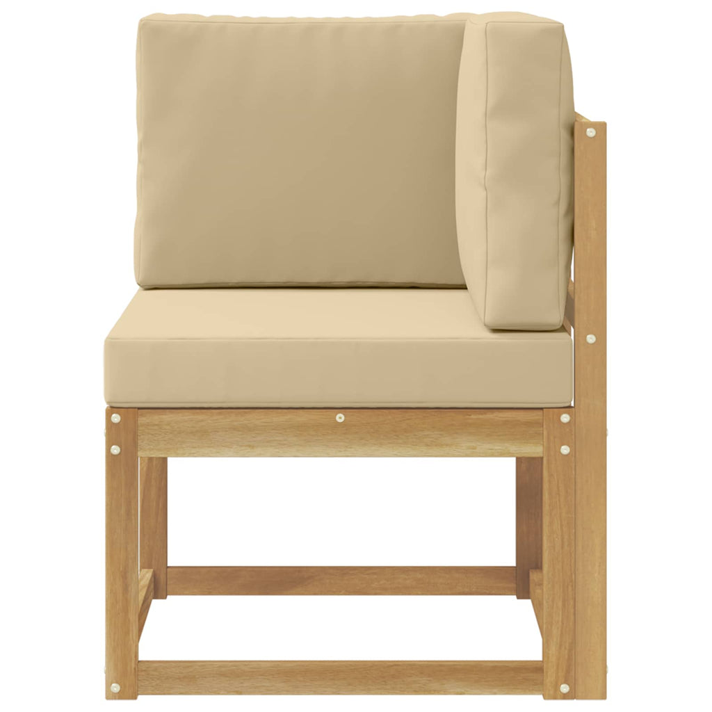 vidaXL Sofa narożna na zewnątrz Lite Drewno Akacji Biały