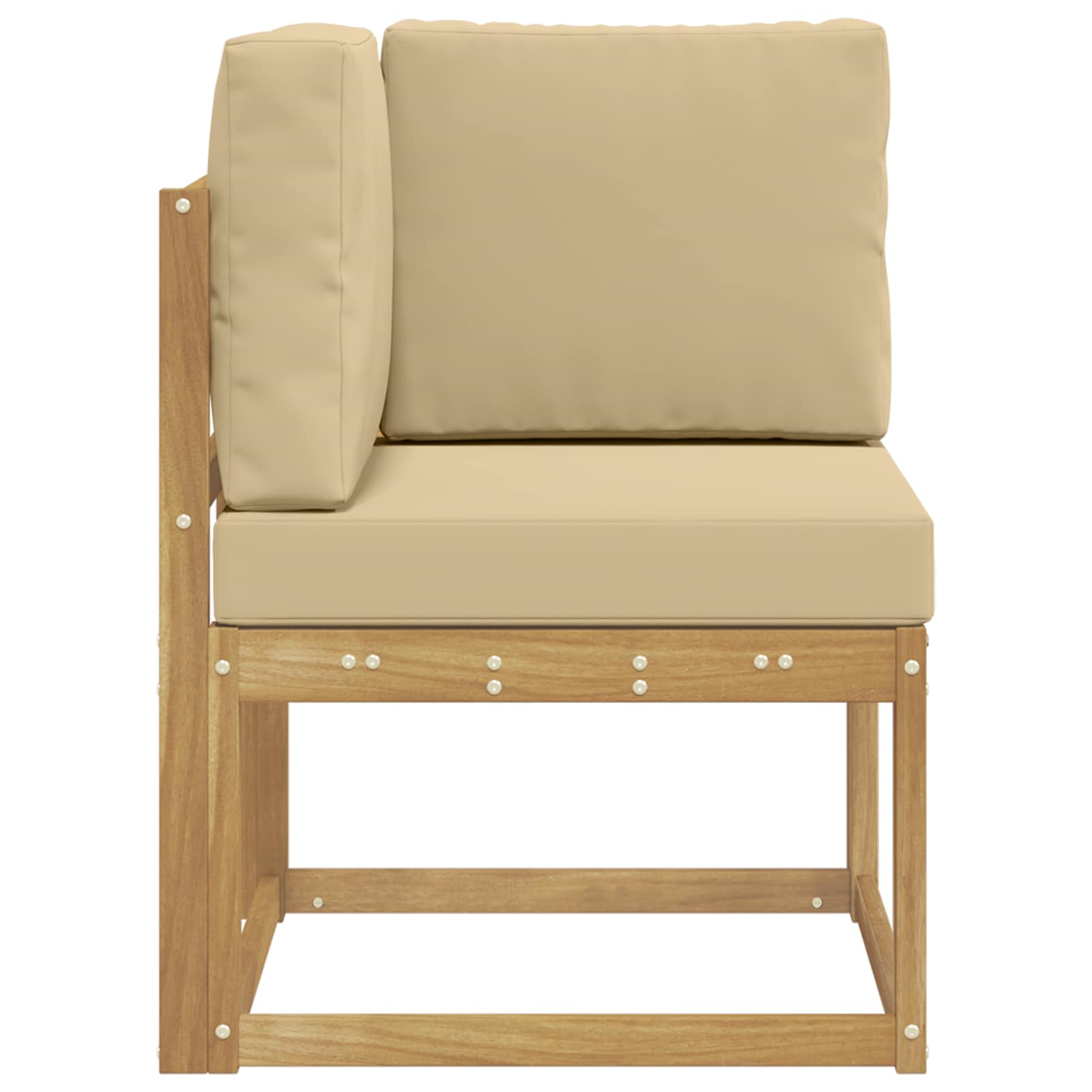 vidaXL Sofa narożna na zewnątrz Lite Drewno Akacji Biały