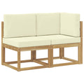 vidaXL Modułowa sofa na zewnątrz 2 Sztuka Biały Lite Drewno Akacji