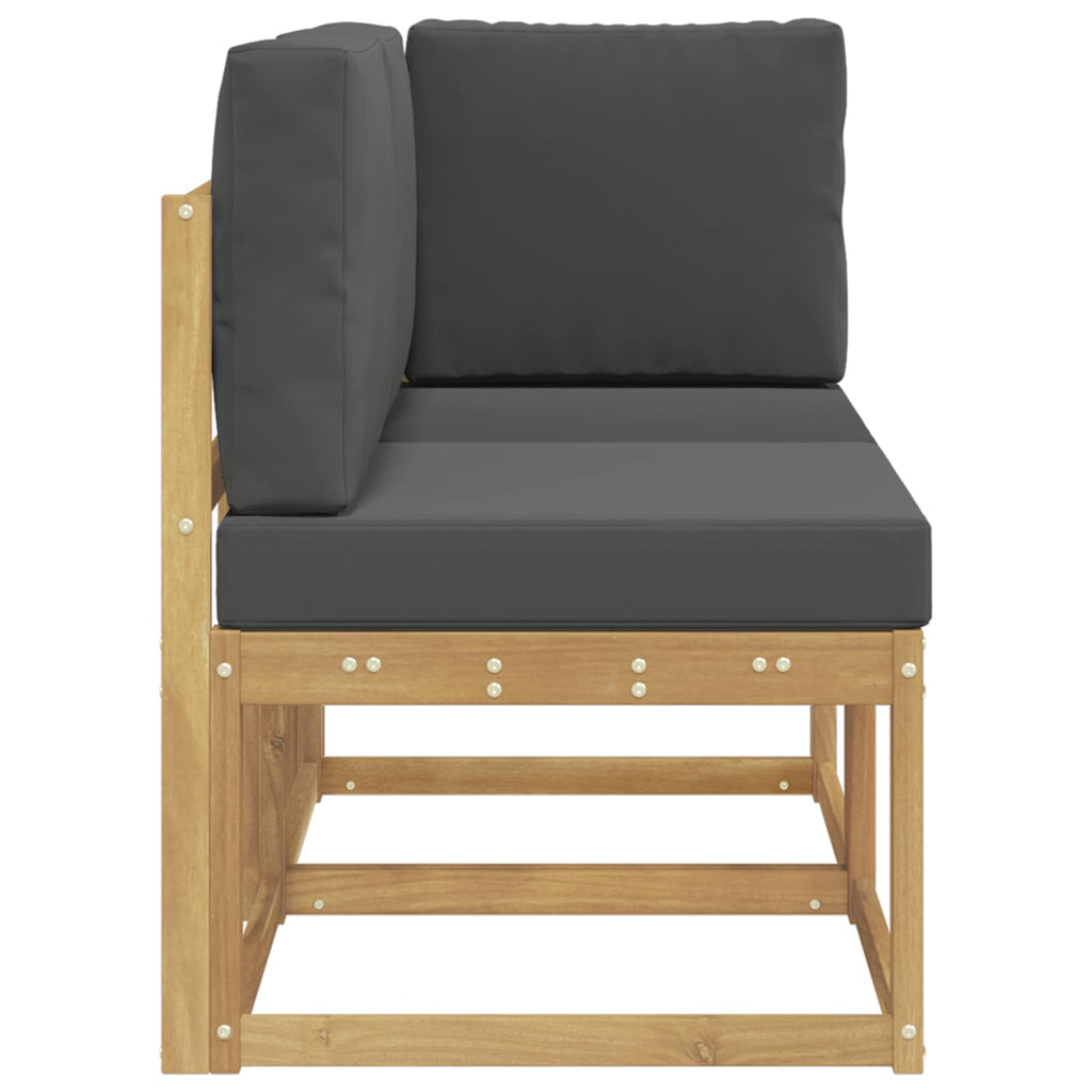 vidaXL Modułowa sofa na zewnątrz 2 Sztuka Biały Lite Drewno Akacji