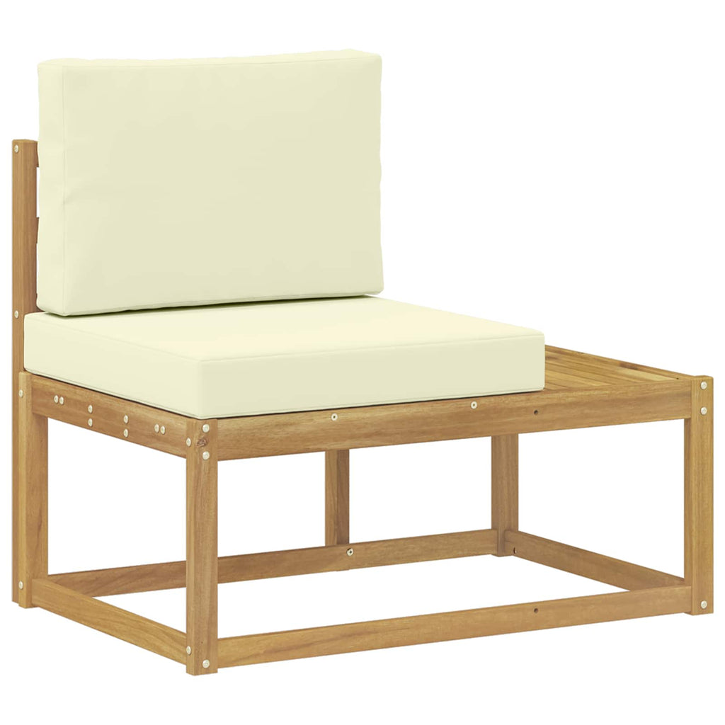 vidaXL Sofa końcowa na zewnątrz z poduszką Biały 91 x 63 x 73 cm