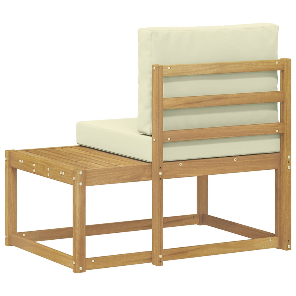 vidaXL Sofa końcowa na zewnątrz z poduszką Biały 91 x 63 x 73 cm
