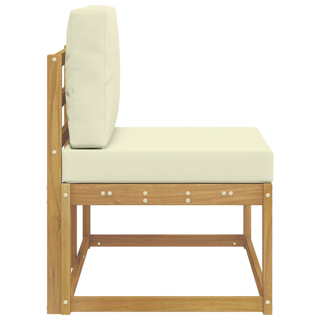 vidaXL Sofa końcowa na zewnątrz z poduszką Biały 91 x 63 x 73 cm
