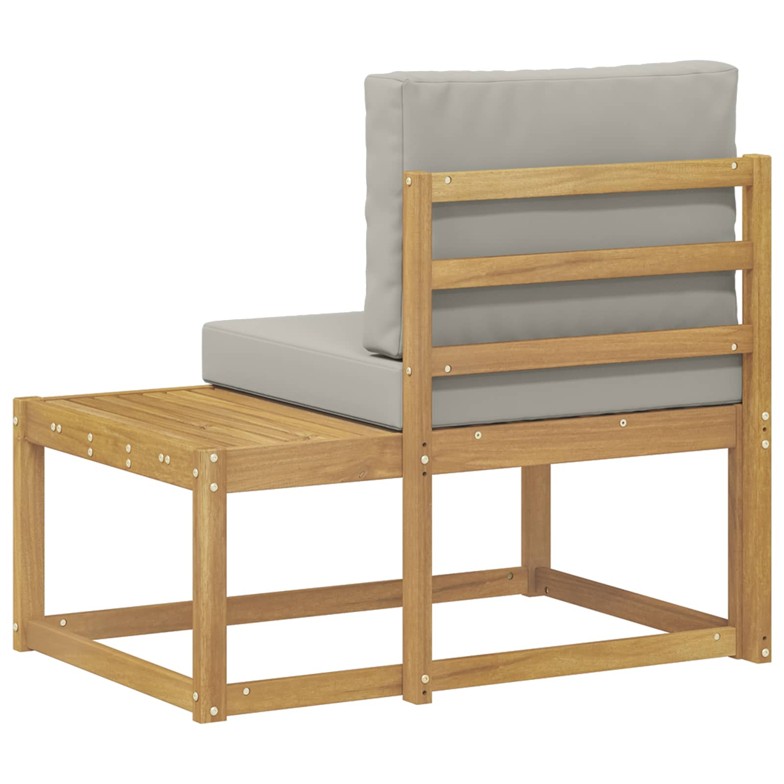 vidaXL Sofa końcowa na zewnątrz z poduszką Biały 91 x 63 x 73 cm