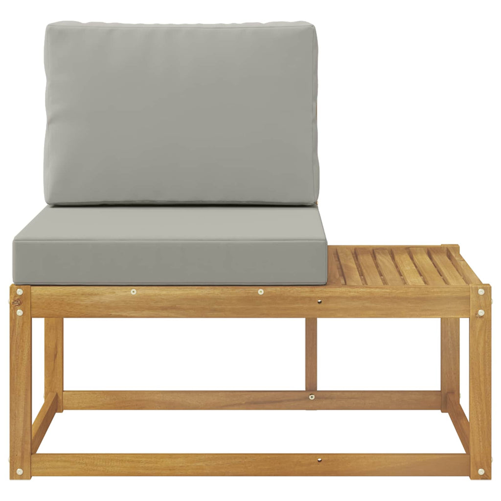 vidaXL Sofa końcowa na zewnątrz z poduszką Biały 91 x 63 x 73 cm