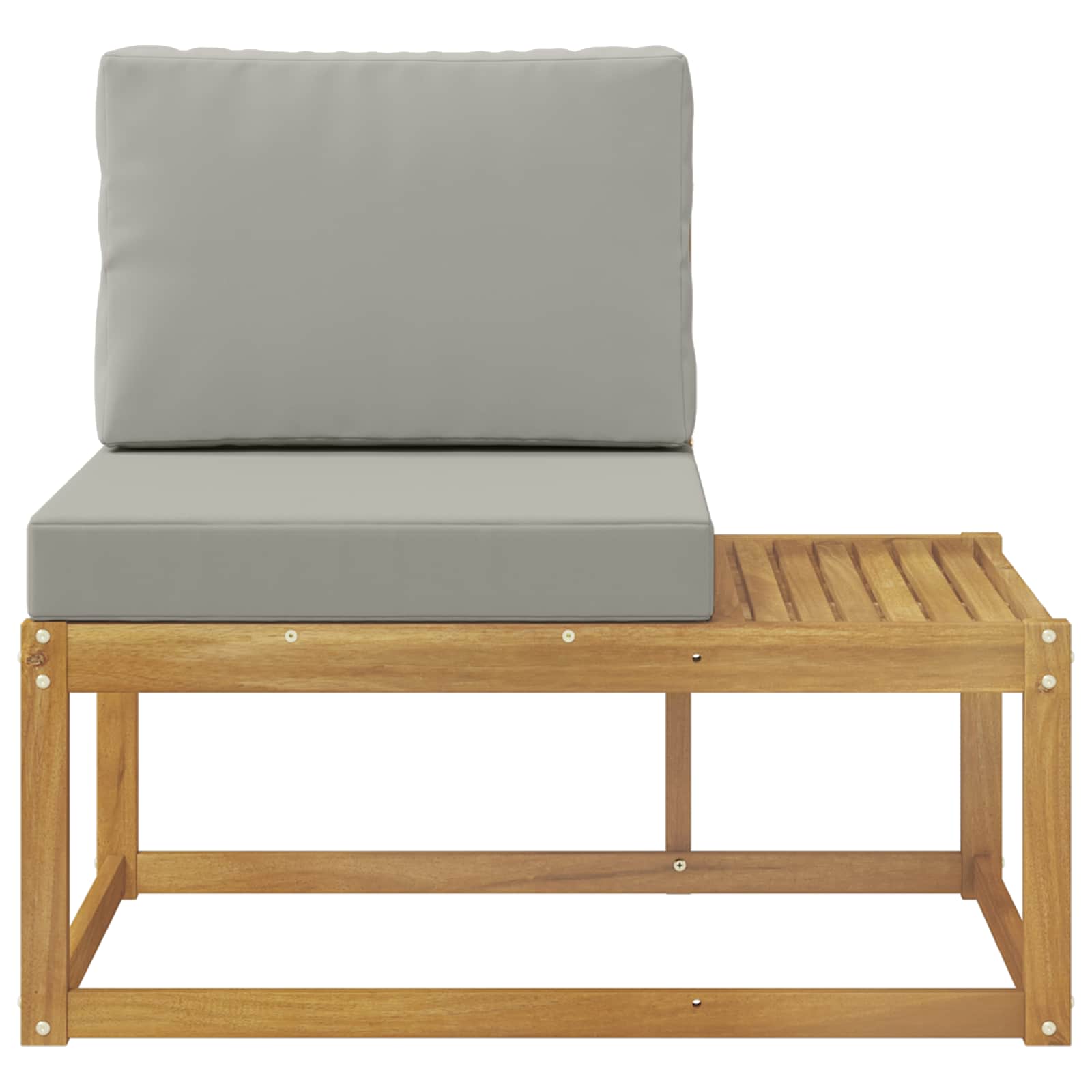vidaXL Sofa końcowa na zewnątrz z poduszką Biały 91 x 63 x 73 cm