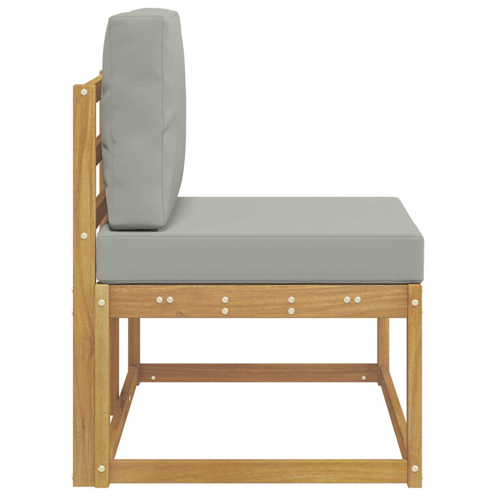 vidaXL Sofa końcowa na zewnątrz z poduszką Biały 91 x 63 x 73 cm
