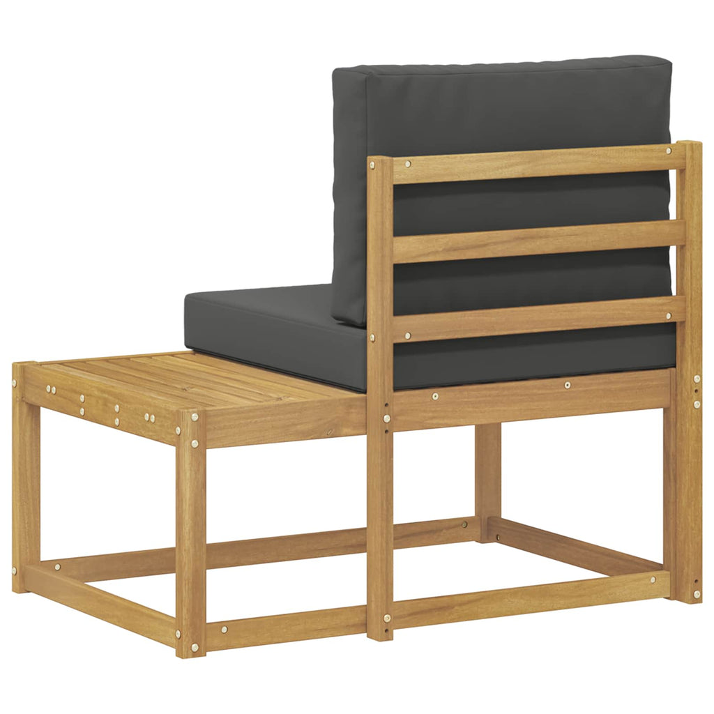 vidaXL Sofa końcowa na zewnątrz z poduszką Biały 91 x 63 x 73 cm