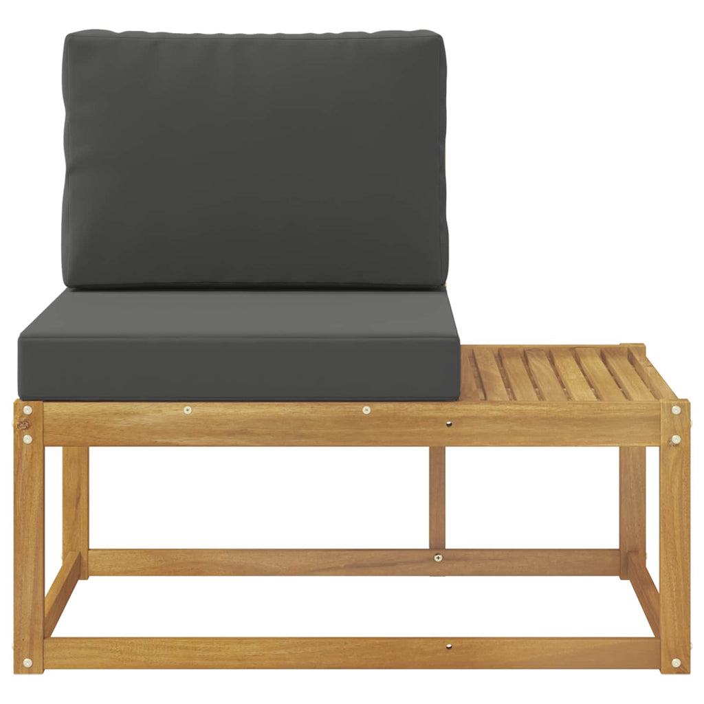 vidaXL Sofa końcowa na zewnątrz z poduszką Biały 91 x 63 x 73 cm