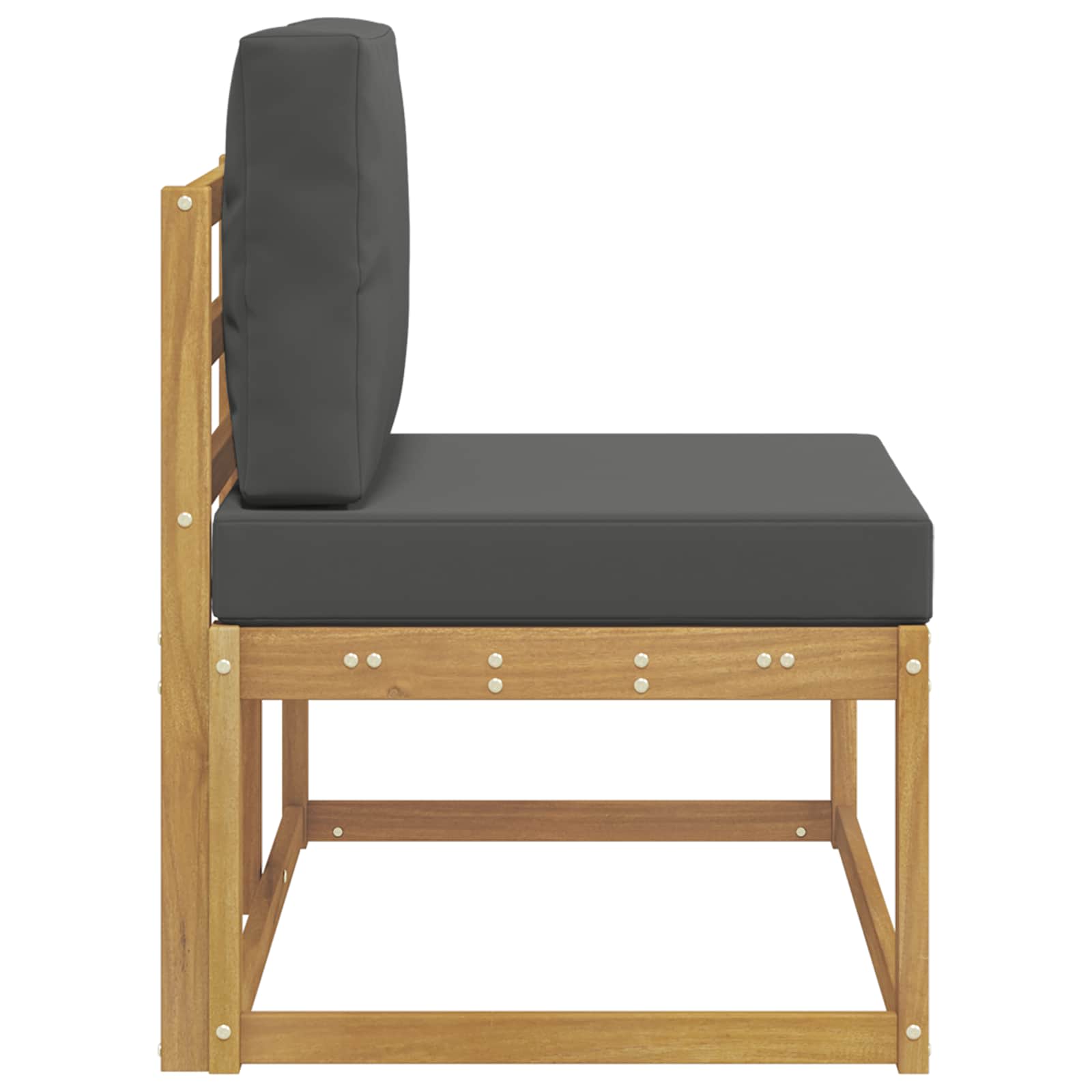 vidaXL Sofa końcowa na zewnątrz z poduszką Biały 91 x 63 x 73 cm
