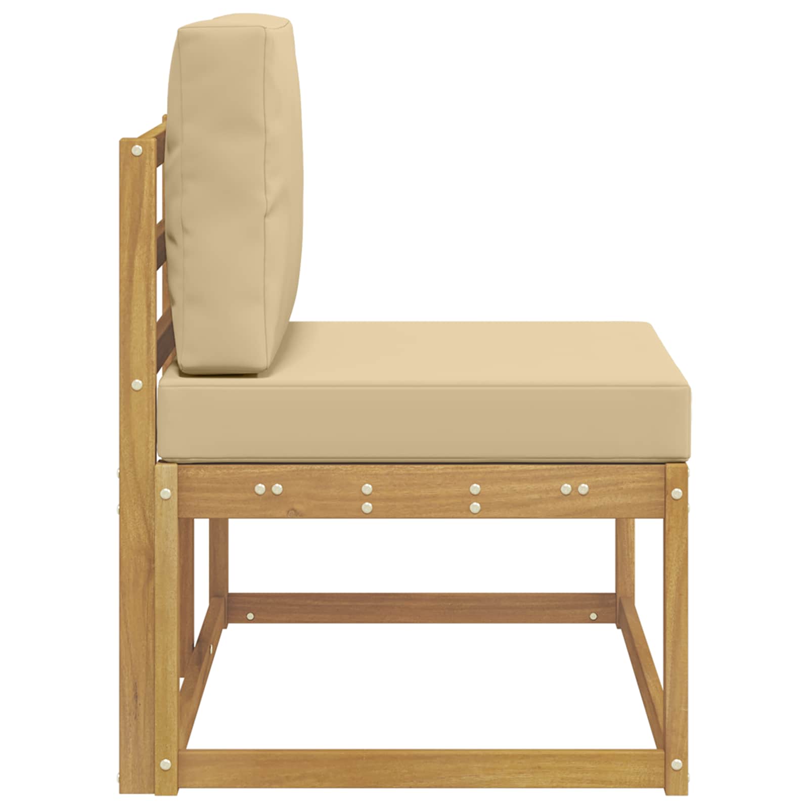 vidaXL Sofa końcowa na zewnątrz z poduszką Biały 91 x 63 x 73 cm