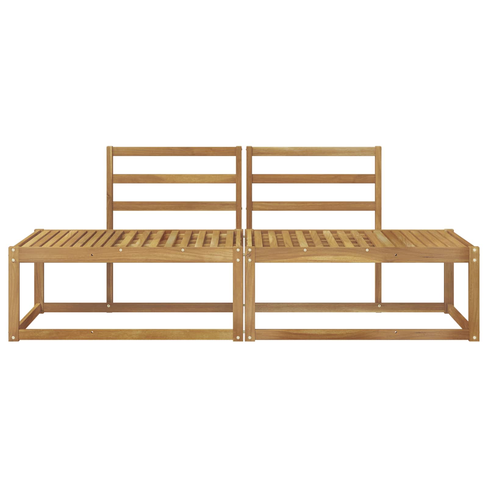 vidaXL Sofa końcowa na zewnątrz 2 Sztuka Biały 182,5 x 63 x 73 cm