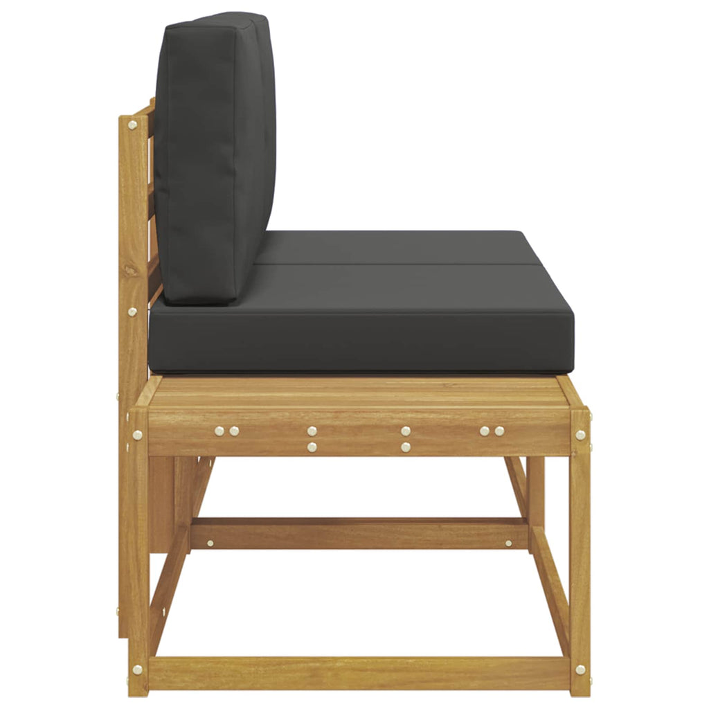 vidaXL Sofa końcowa na zewnątrz 2 Sztuka Biały Lite Drewno Akacji