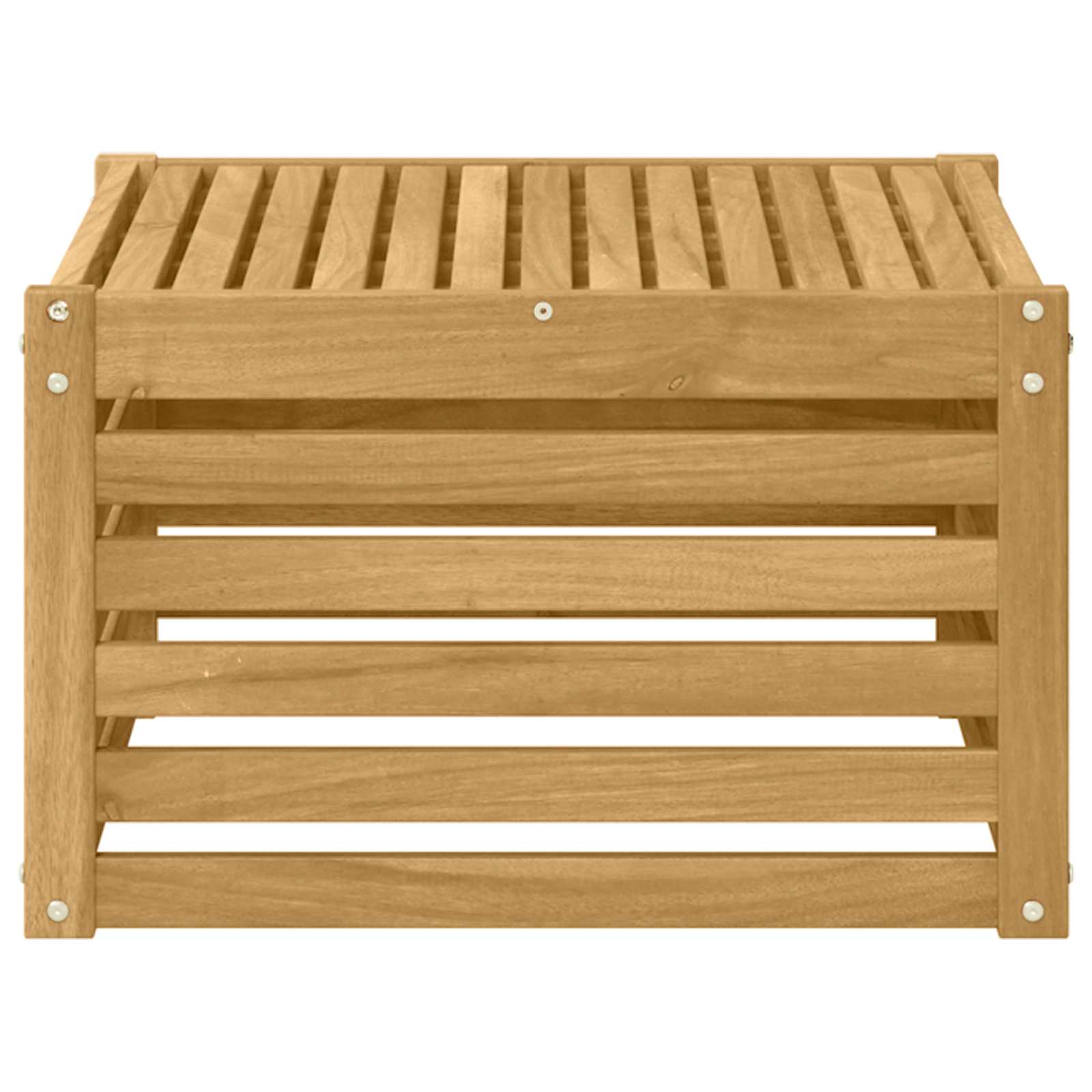 vidaXL Stół na Zewnątrz Lite Drewno Akacji Biały 59 x 59 x 37 cm