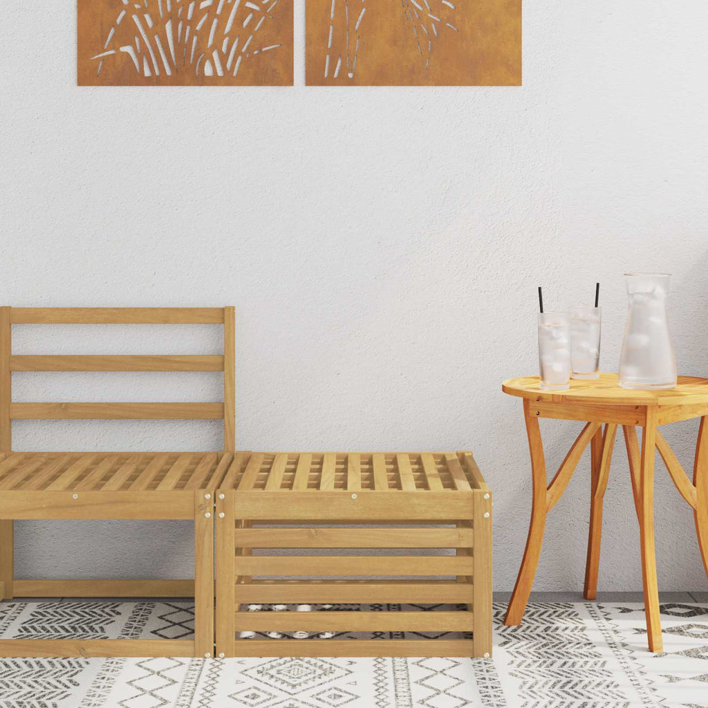 vidaXL Pufa na zewnątrz Lite Drewno Akacji Biały 59 x 59 x 37 cm
