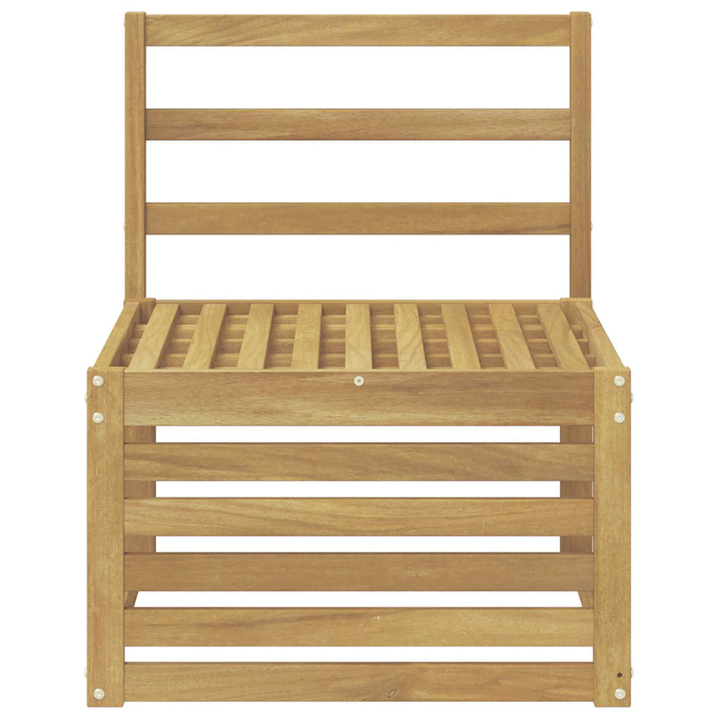 vidaXL Środkowa sofa ogrodowa Lite Drewno Akacji Biały 63 x 59 x 73 cm