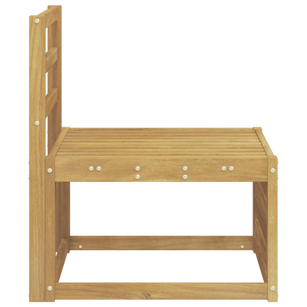 vidaXL Środkowa sofa ogrodowa Lite Drewno Akacji Biały 63 x 59 x 73 cm