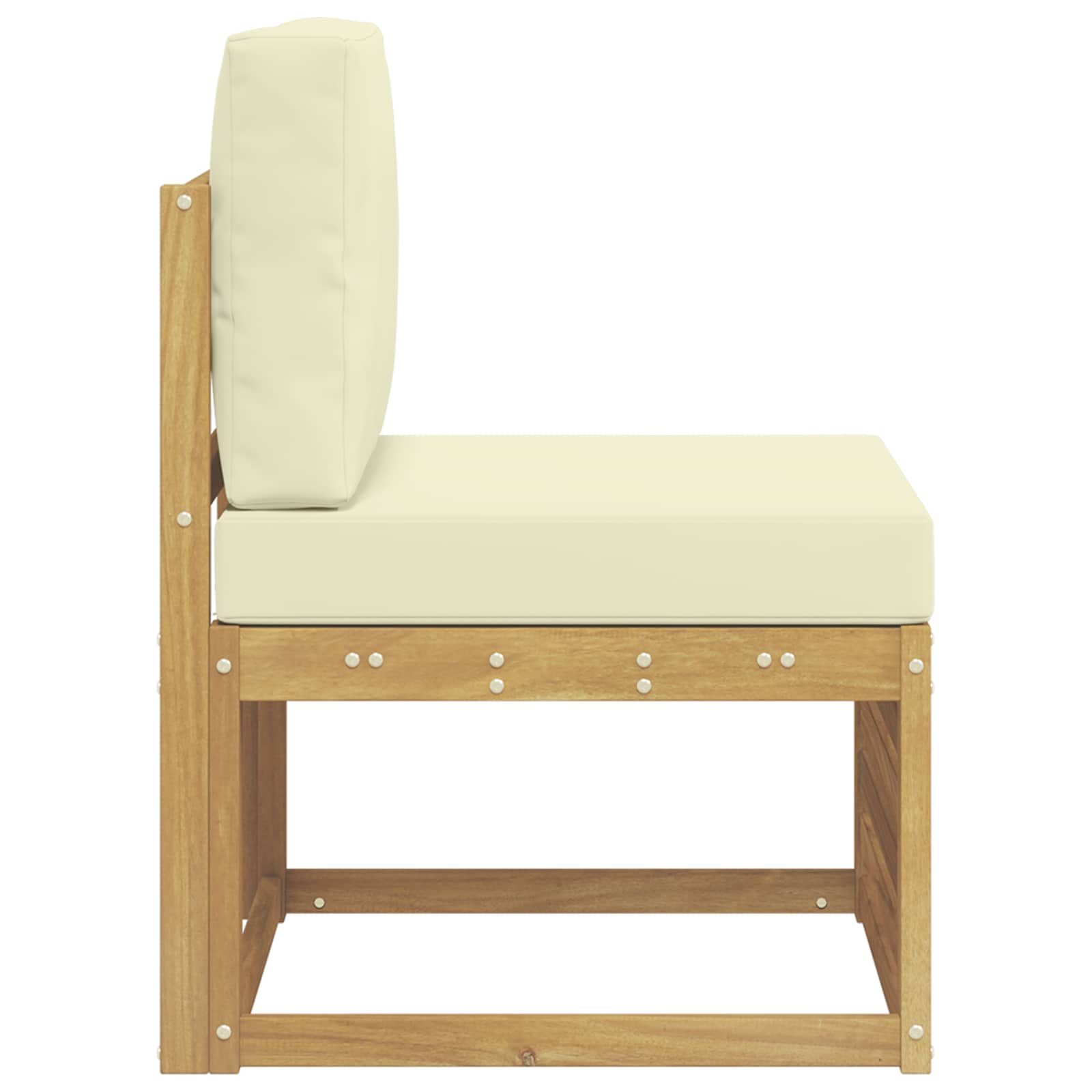 vidaXL Środkowa sofa ogrodowa Lite Drewno Akacji Biały