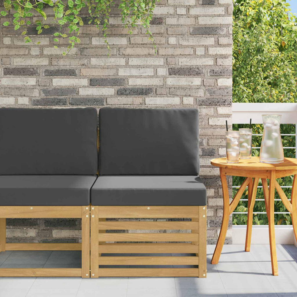 vidaXL Środkowa sofa ogrodowa Lite Drewno Akacji Biały