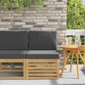 vidaXL Środkowa sofa ogrodowa Lite Drewno Akacji Biały
