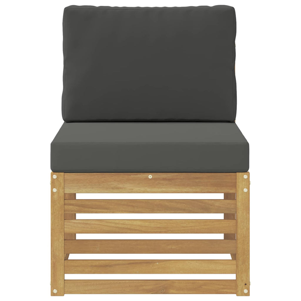 vidaXL Środkowa sofa ogrodowa Lite Drewno Akacji Biały