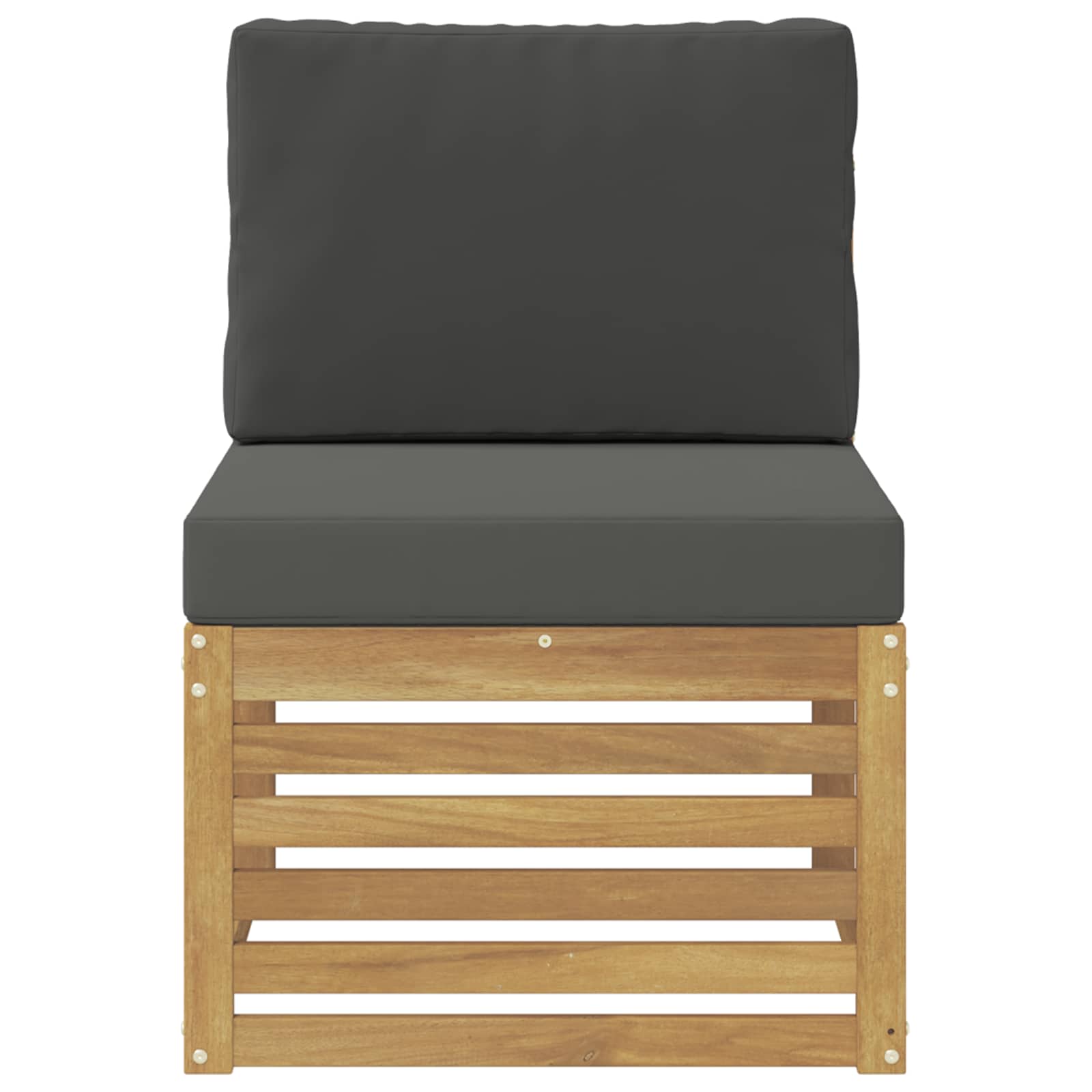 vidaXL Środkowa sofa ogrodowa Lite Drewno Akacji Biały