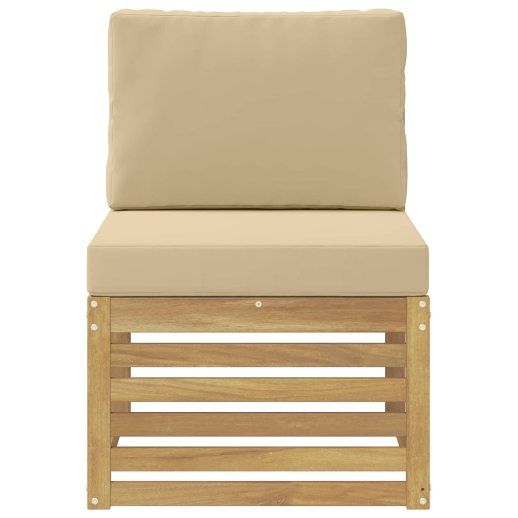 vidaXL Środkowa sofa ogrodowa Lite Drewno Akacji Biały