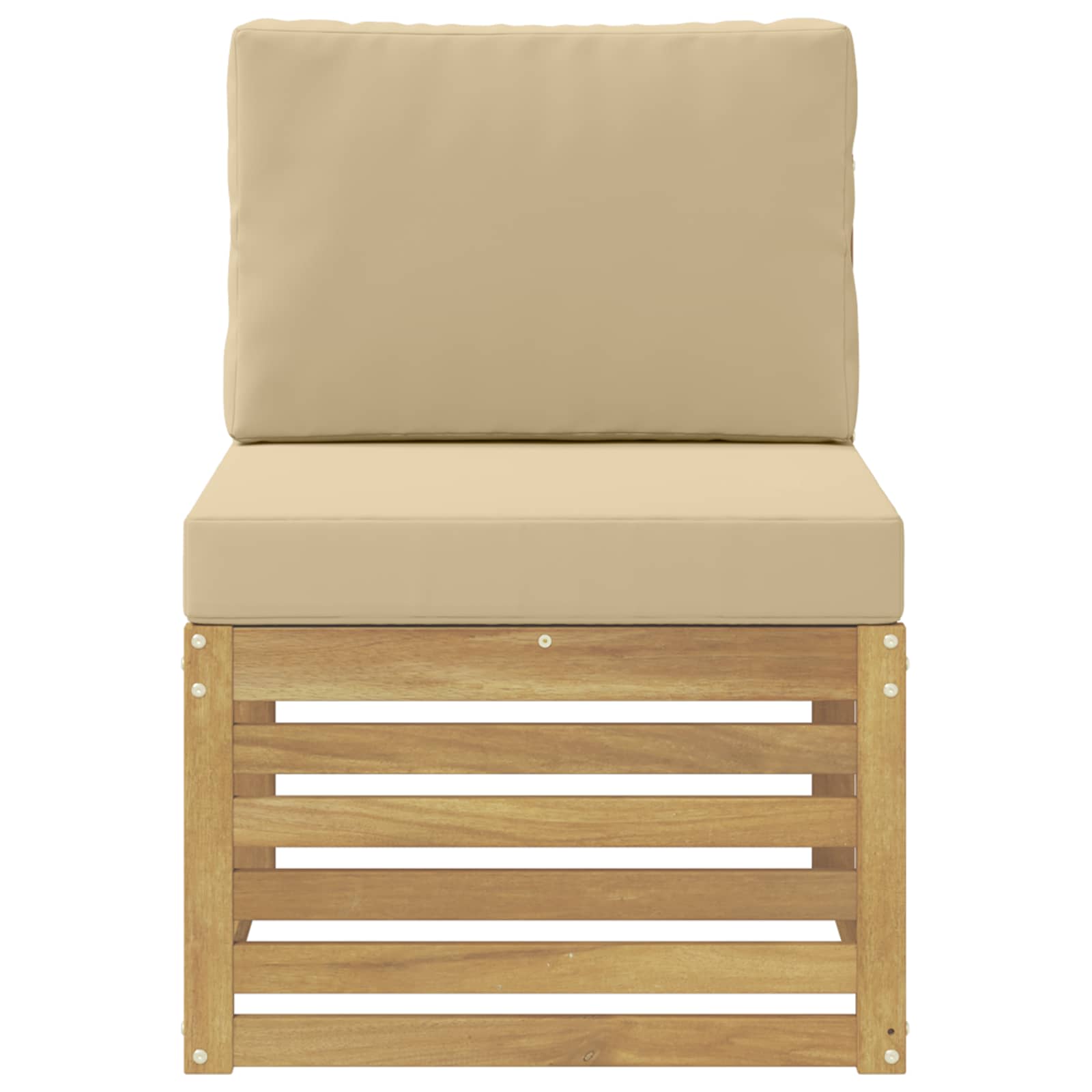 vidaXL Środkowa sofa ogrodowa Lite Drewno Akacji Biały