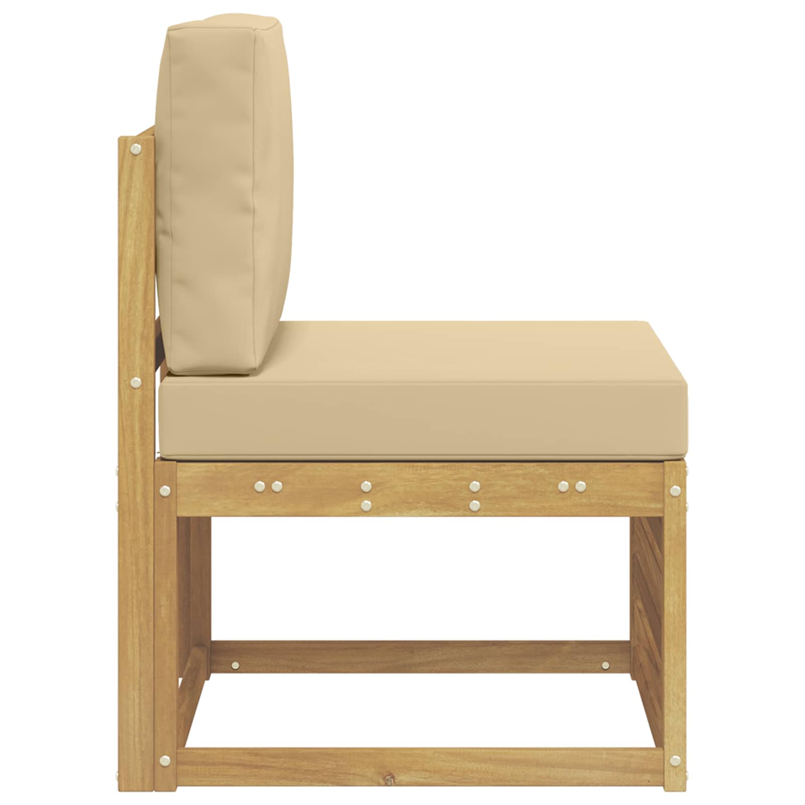 vidaXL Środkowa sofa ogrodowa Lite Drewno Akacji Biały