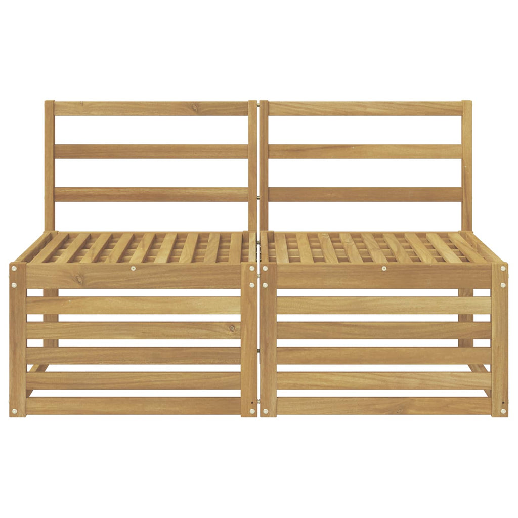 vidaXL 2 Sztuka Środkowa sofa ogrodowa Lite Drewno Akacji Biały
