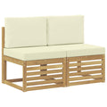 vidaXL 2 Sztuka Środkowa sofa ogrodowa Lite Drewno Akacji Biały