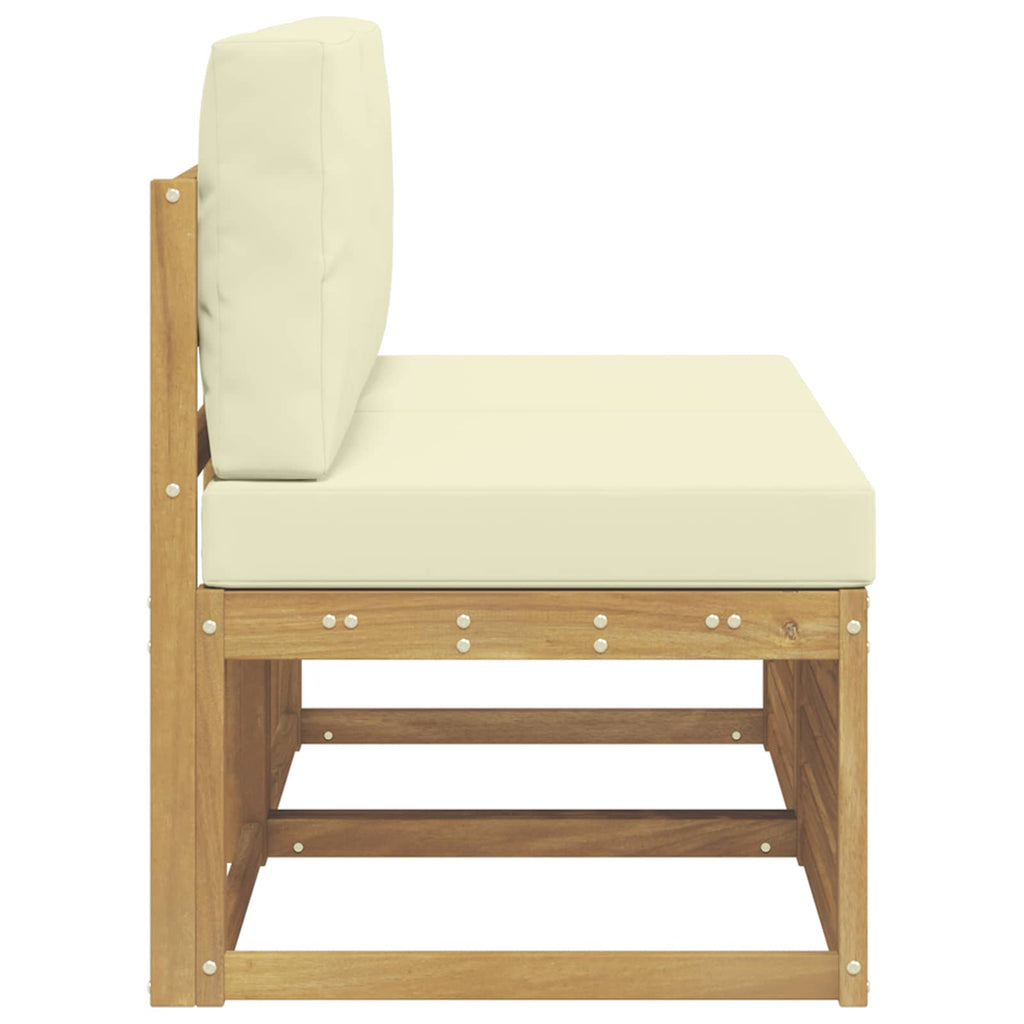 vidaXL 2 Sztuka Środkowa sofa ogrodowa Lite Drewno Akacji Biały