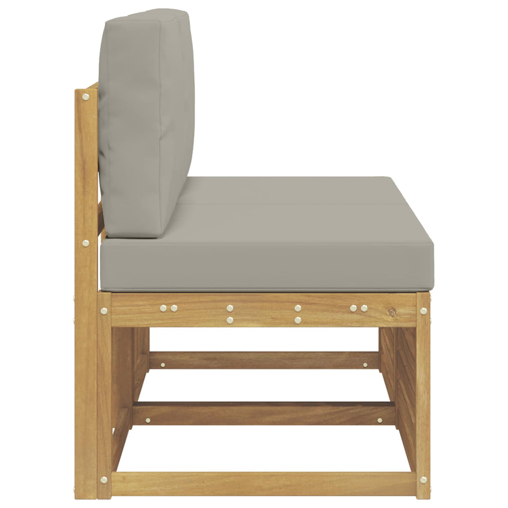 vidaXL 2 Sztuka Środkowa sofa ogrodowa Lite Drewno Akacji Biały