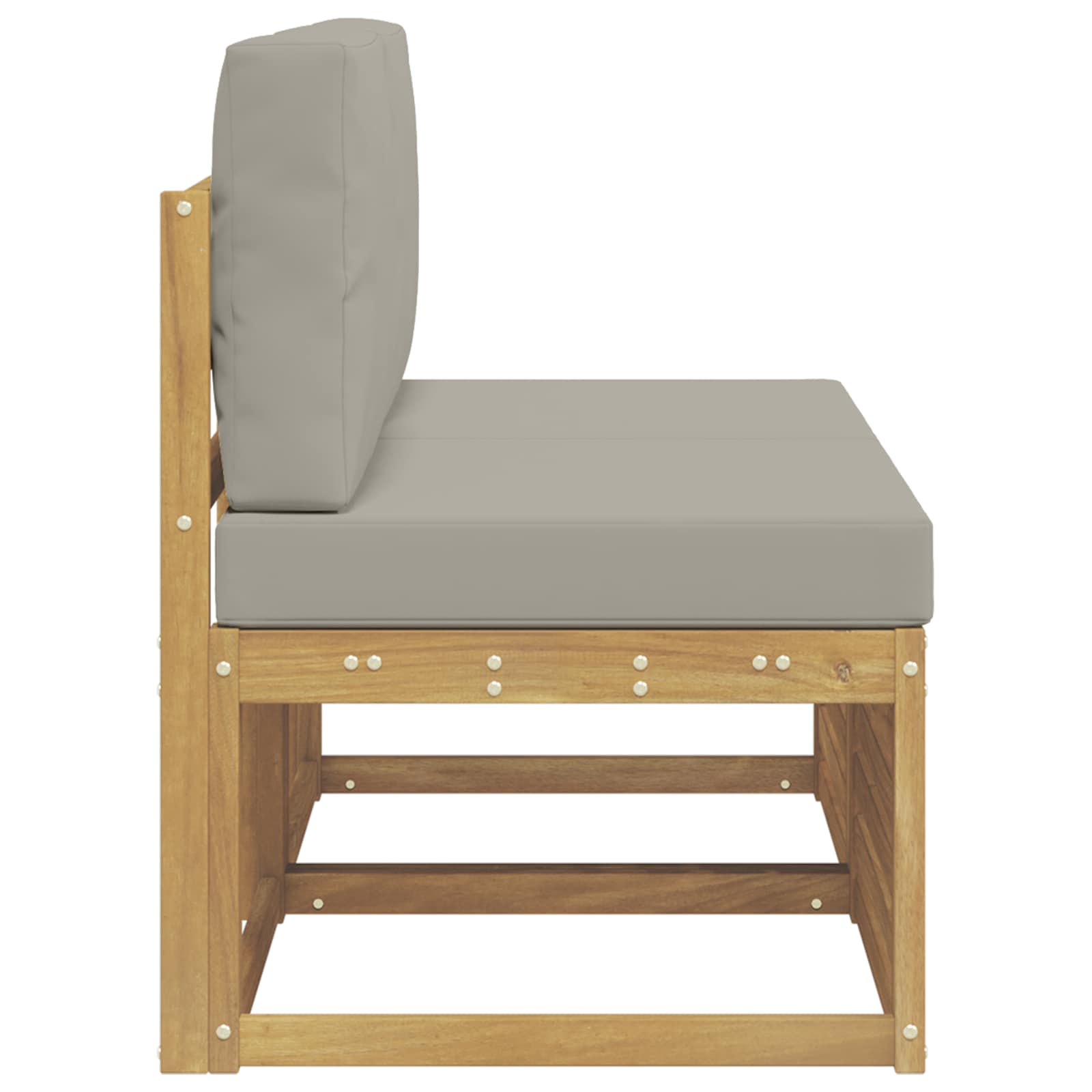 vidaXL 2 Sztuka Środkowa sofa ogrodowa Lite Drewno Akacji Biały