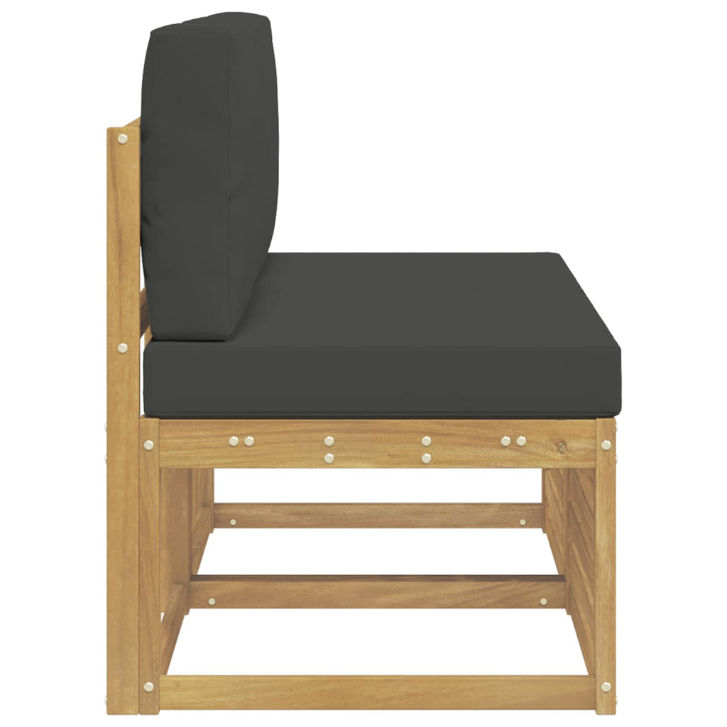vidaXL 2 Sztuka Środkowa sofa ogrodowa Lite Drewno Akacji Biały