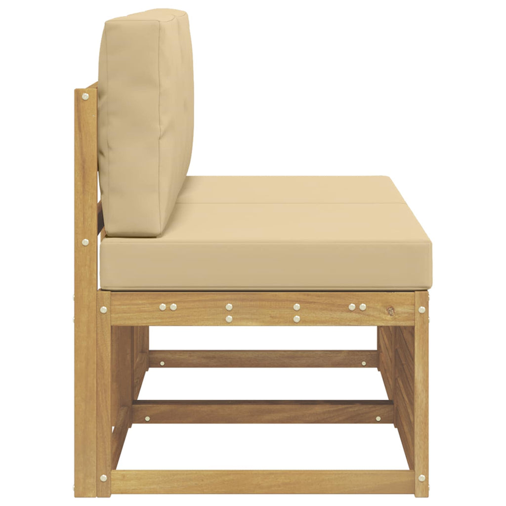 vidaXL 2 Sztuka Środkowa sofa ogrodowa Lite Drewno Akacji Biały